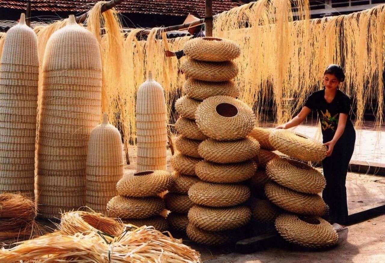 Giải pháp bảo quản mây tre sau khi phơi và ứng dụng